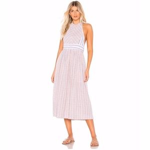 Free People Color Theory Midi Dress in Pin…